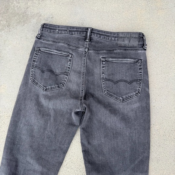 American Eagle Jeans Men Black 33x32 Straight Next Level Flex Stretch Denim - Picture 9 of 11